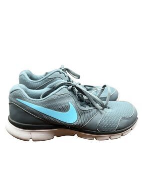 Nike FLEX EXPERIENCE RN3 BLUE LEATHER RUNNING LADIES SIZE 8.5 .